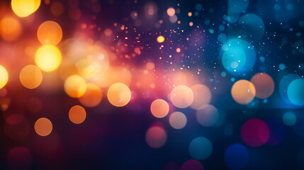 Fototapeta premium Colorful bokeh lights create a vibrant background for celebrations during evening gatherings