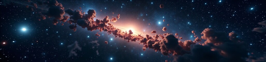 Fototapeta premium 360 degree photo, Floating Among Star Clusters, A 360-degree view