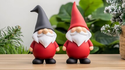 Fototapeta premium Decorative gnome figurine for Christmas