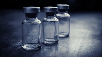 Vintage Glass Vials Evoking Historical Medicine Style