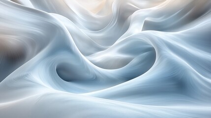 Obraz premium Flowing blue textures create a serene and calming atmosphere in an abstract artwork representing natural elements and movement