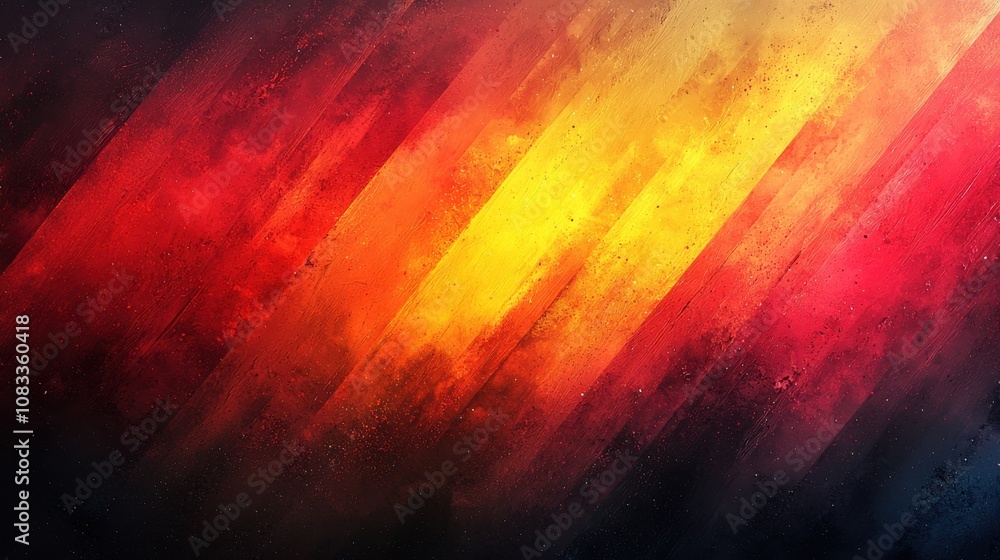 Poster vibrant abstract background with striking reds, oranges, and yellows blending seamlessly in a diagon