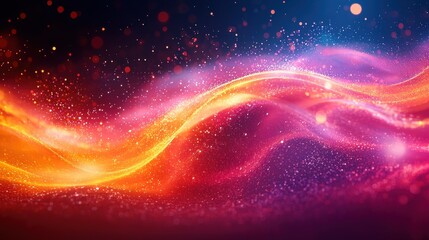 Fototapeta premium Vibrant abstract waves of color blend in a dynamic flow, creating a mesmerizing visual experience in a digital setting