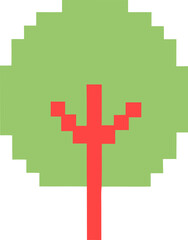 Obraz premium pixel style tree