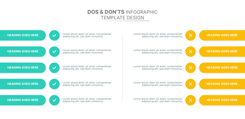 Dos and Don&rsquo;ts Comparison Modern Infographic Design Template
