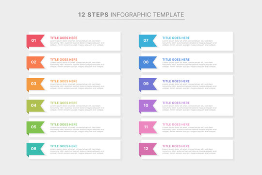 Modern Infographic Design Template with 12 Options