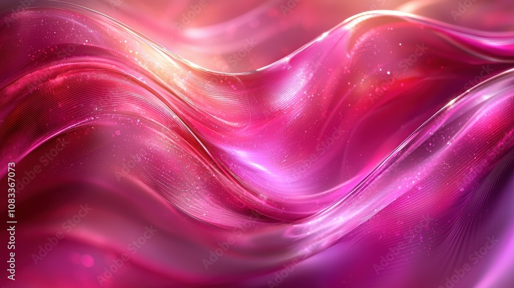 Aufkleber flowing abstract waves in shades of pink and purple create a vibrant and dynamic visual experience i