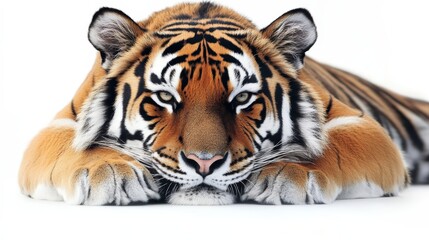 Obraz premium full body tiger on white background.