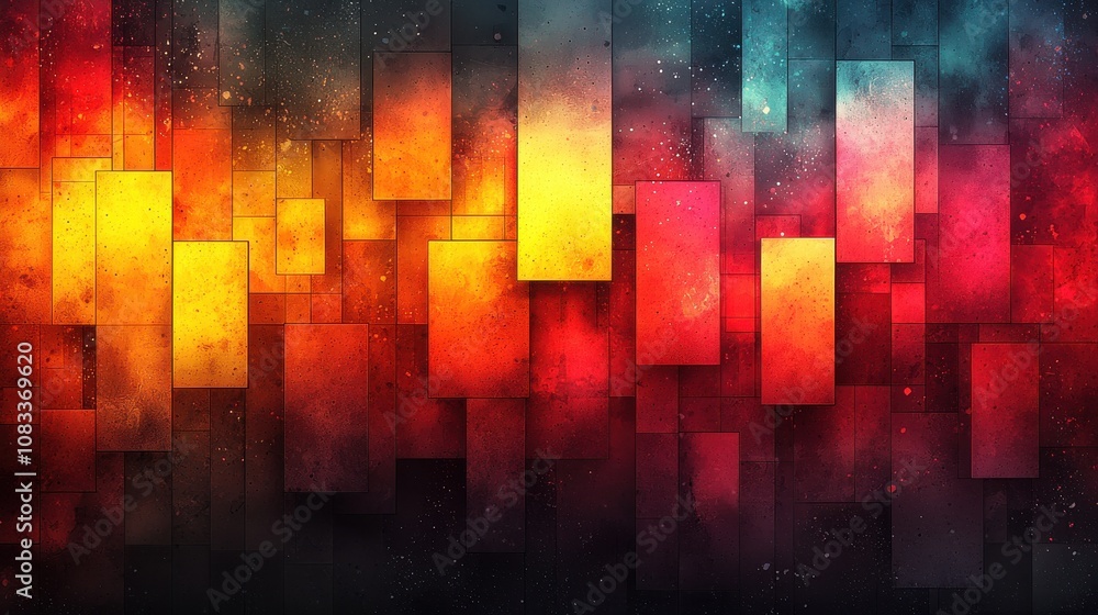 Poster abstract digital artwork with vibrant colors creating a stunning visual display for creative project