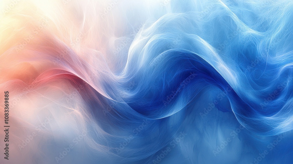 Poster swirls of color blend seamlessly in a vibrant abstract representation of motion and fluidity during 