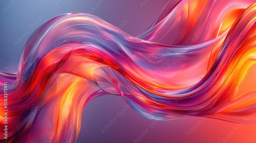 Poster abstract swirling colors create vibrant waves of design, showcasing flowing patterns and light in an