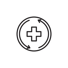 Obraz premium Health Recovery thin line vector icon