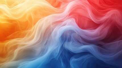 Fototapeta premium Colorful abstract smoke patterns blending together in a vibrant display of red, orange, and blue shades during a creative artistic exploration