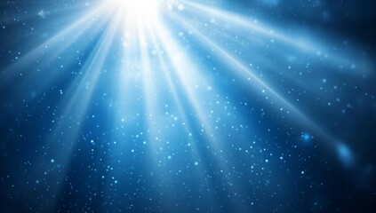 Fototapeta premium Blue ray background vector presentation design with blue sunburst rays 