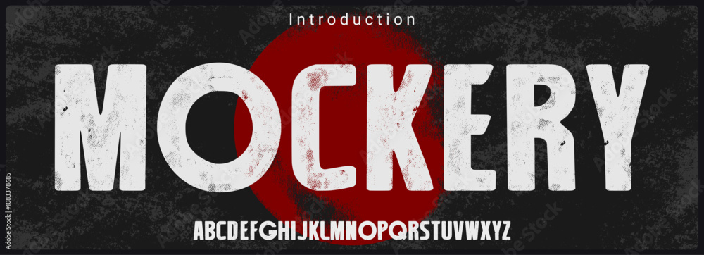 Poster condensed handmade typeface. alphabet vector font with rough texture.
