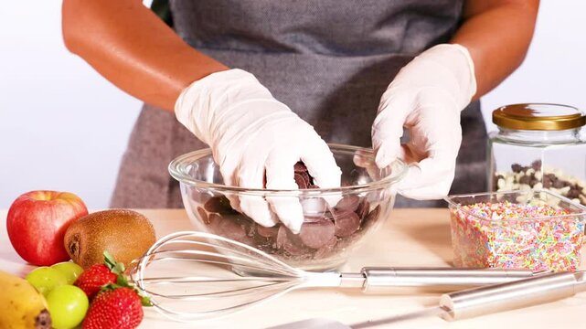Making Chocolate Discs with Toppings