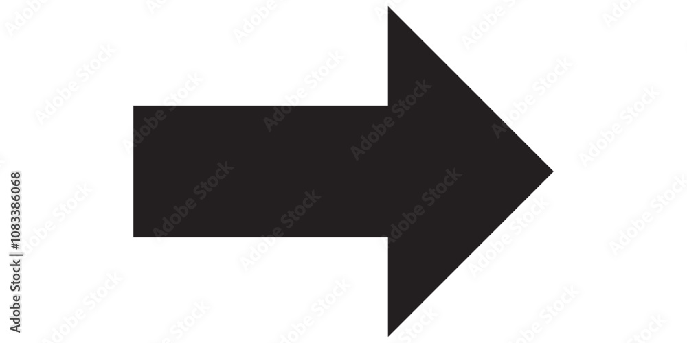 Poster long arrow. black arrow pointing right. black large arrow pointing right. bold thine long arrow. vec