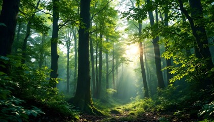 Obraz premium morning in the forest