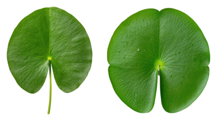Nature close-up of green lily pads studio botanical photography isolated detailed textures