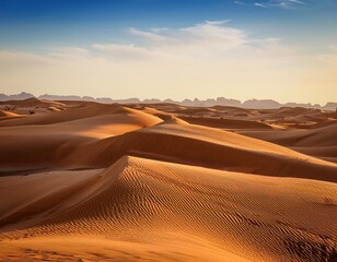 The Vast Sand Dunes and Remote Desert Landscapes of the Empty Quarter, Saudi Arabia, Stretching Across the Arabian Peninsula with a Sense of Timeless Isolation and Natural Beauty