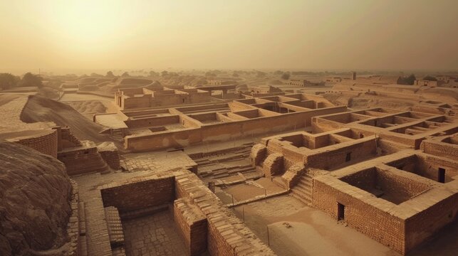 Ancient Mohenjo-Daro Indus Valley Urban Ruins