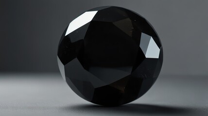 Fototapeta premium a black diamond is on a gray surface.