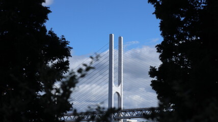 higashi kobe bridge taken from sunshine warf KOBE with clear sky