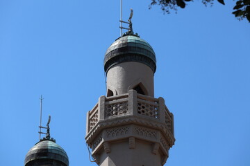 The dome and building of the Kobe Muslim Mosque, which is the first mosque in Japan