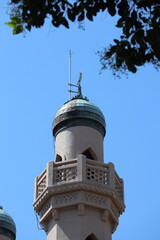 The dome and building of the Kobe Muslim Mosque, which is the first mosque in Japan