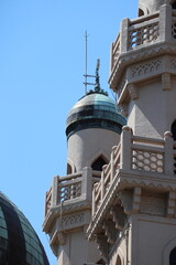 The dome and building of the Kobe Muslim Mosque, which is the first mosque in Japan