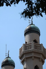 The dome and building of the Kobe Muslim Mosque, which is the first mosque in Japan