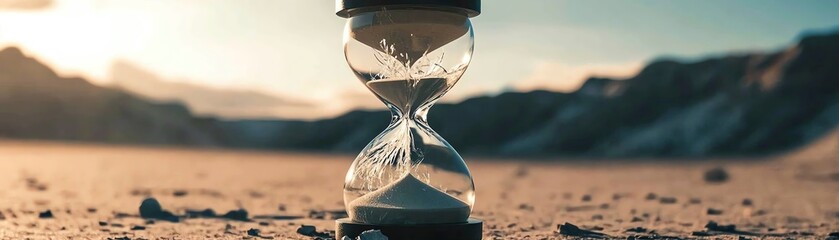 An hourglass symbolizing the passage of time.