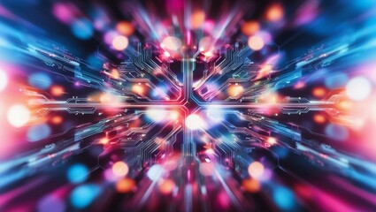 Fototapeta premium Background in technology, abstract line network