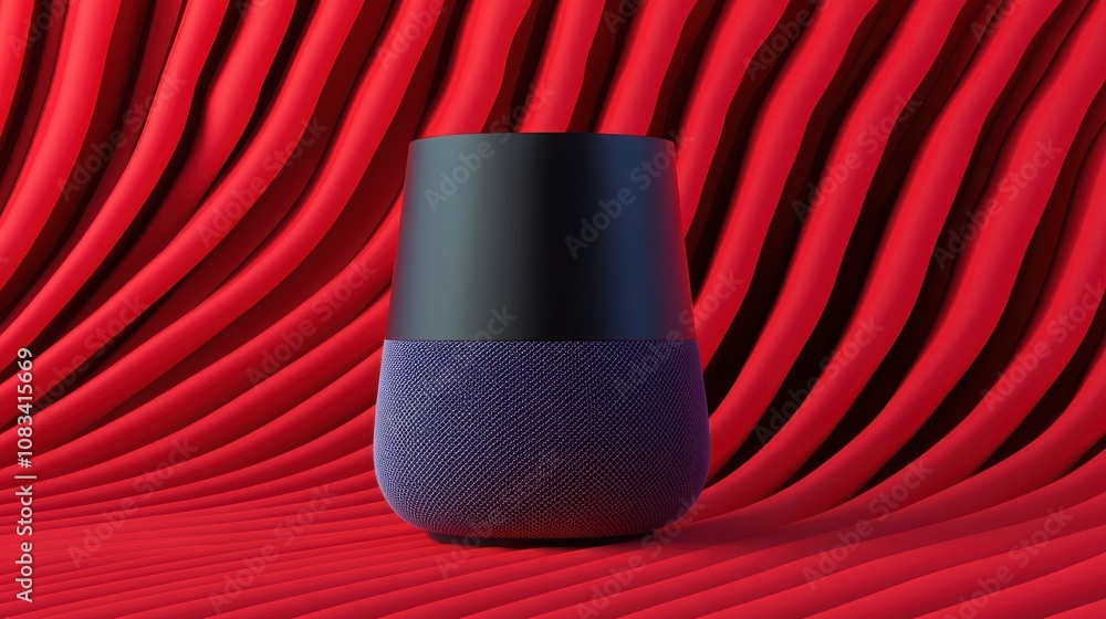 Poster seo search and conversion concept. a decorative ceramic vessel with intricate blue patterns against 