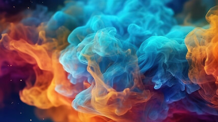 Fototapeta premium Wonderful Colorful abstract smoke art vibrant background Atmospheric creativity and design concept