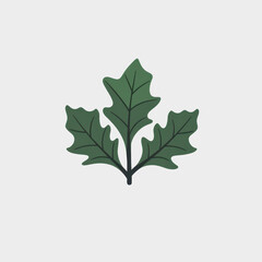 Fototapeta premium Elegant Green Leaf Illustration on a Minimalist Background, Perfect for Eco-friendly Designs, Nature Themes, or Botanical Projects and Concepts