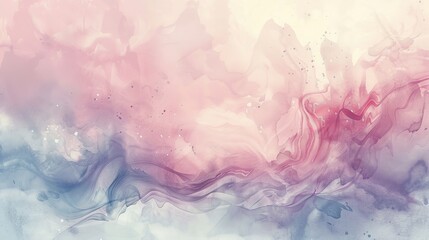 Fototapeta premium Abstract Watercolor Painting in Pink and Blue Hues