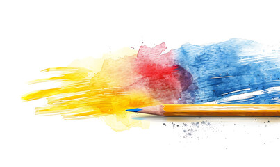 Pencil strokes gradually fill with color in a playful loading bar design, finishing on a clean white canvas