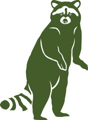 Fototapeta premium cartoon image of a raccoon vector illustration