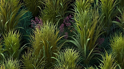 grasses seamless pattern