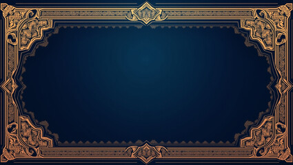 Decorative frame Elegant vector element for design arabic frame border, place for text. Lace illustration for invitations and greeting cards.
