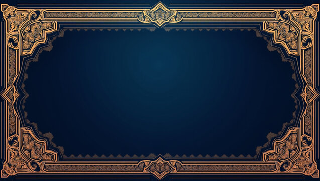 Decorative frame Elegant vector element for design arabic frame border, place for text. Lace illustration for invitations and greeting cards.
