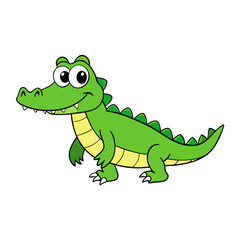Crocodile cartoon vector illustration