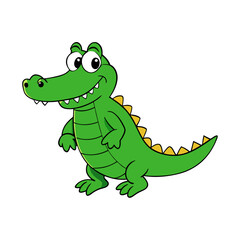 Obraz premium Crocodile cartoon vector illustration