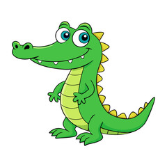 Obraz premium Crocodile cartoon vector illustration