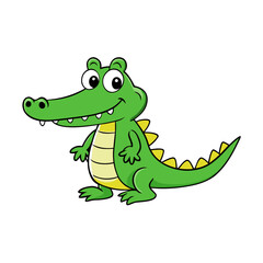 Obraz premium Crocodile cartoon vector illustration