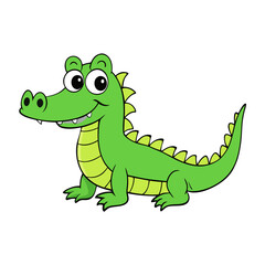Fototapeta premium Crocodile cartoon vector illustration