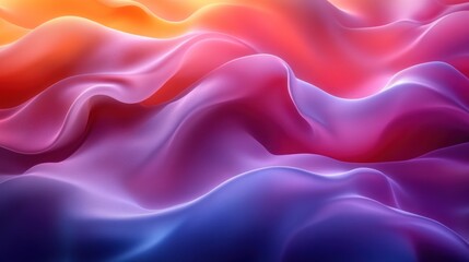 Fototapeta premium Abstract colorful waves creating a smooth, flowing texture.