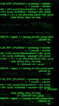 green binary code computer screen, Dynamic Numbers Animation Background - Futuristic Coding Effect,  Matrix-Style Code Animation with Cyberpunk Visuals, Abstract Motion Loop: Futuristic Data and Numbe