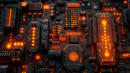 Fototapeta premium Futuristic Technology 3D Illustration